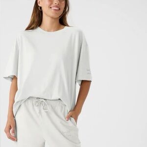 Splendid x Wild One All Gender Boxy Tee- Gray- Medium